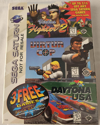 Virtua Fighter 2 / Virtua Cop / Daytona USA - 3-pack - Sega Saturn - NEW SEALED