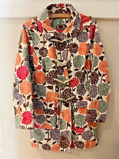 Boden Ladies Floral Coat Size 12 Toggles Pockets We284 Anorak Removable Hood