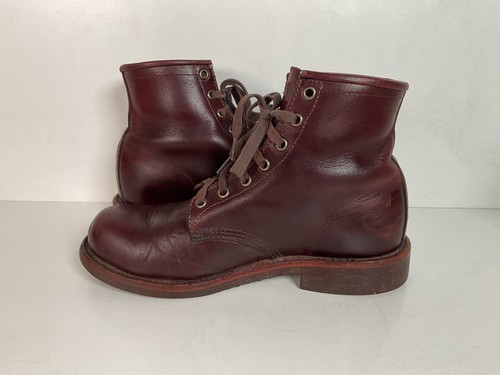 Vintage Chippewa For LL Bean Service Boot 7.5 EE USA Made Oxblood Distressed - Picture 6 of 19