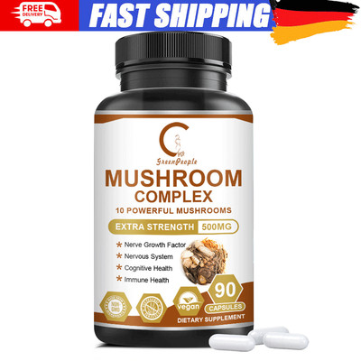 90 Immunpillen Pilzkomplex Supplement - Löwenmähne, Reishi, Chaga