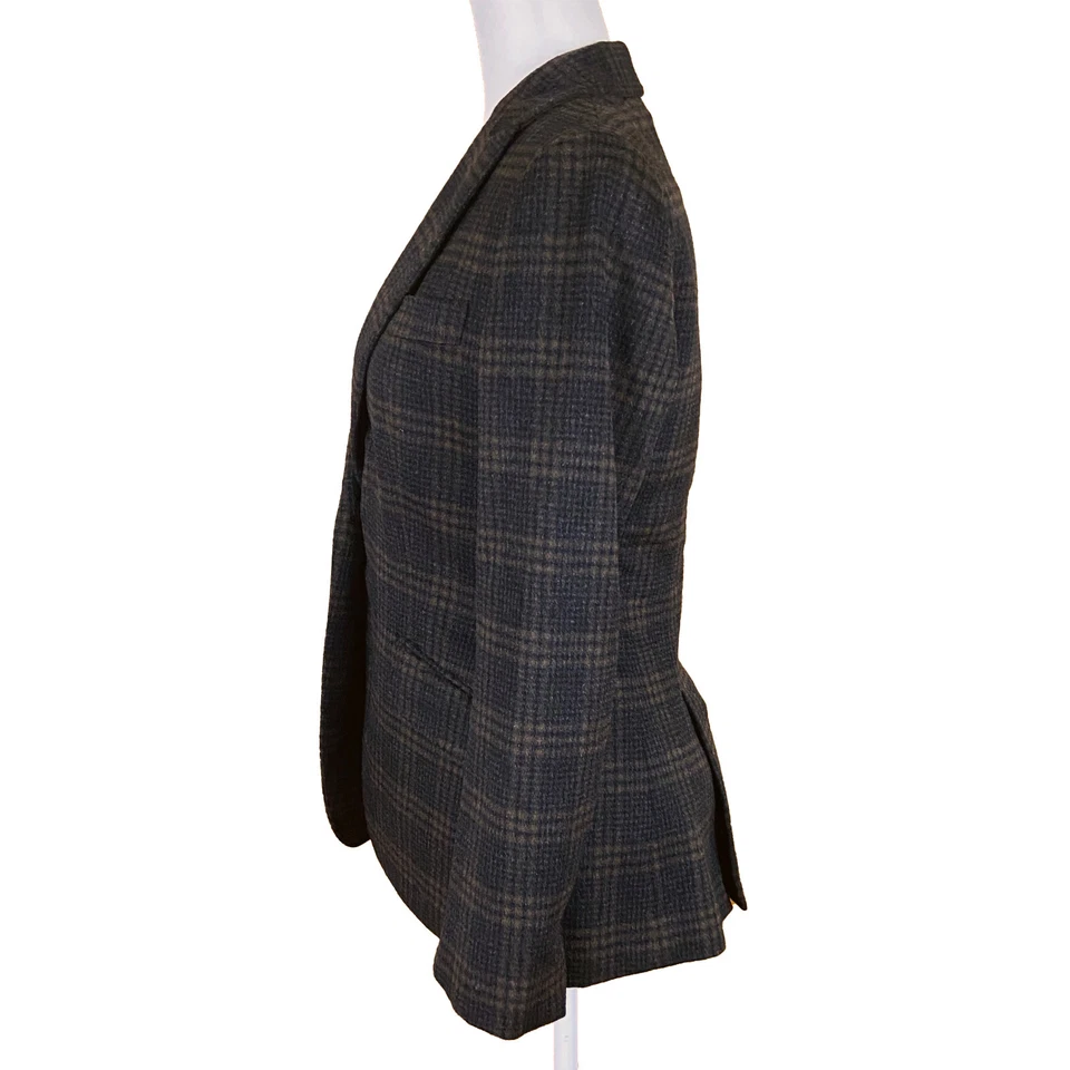 Blazer Belvest per Donna Lewis para mujer con 1 botón IT 42 US 6 marrón a cuadros cachemir Foto 2 de 4