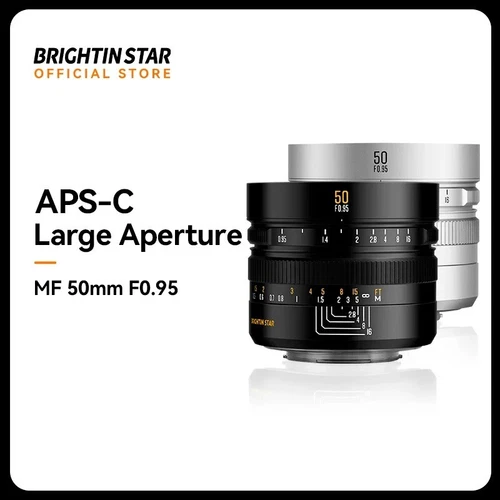 Brightin Star 50mm F0.95 APS-C Mirrorless Digital Lens Portrait for Sony Nikon