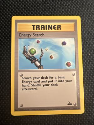 1995 Base Set Pokemon Trainer Card-Energy Search 59/62 Graded 10 Mint  Condition