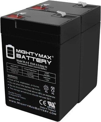 Mighty Max ML4-6 - 6 VOLT 4.5 AH SLA BATTERY - 15 PACK