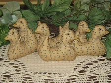 Fall Decor 6 Chicks Farmhouse Bowl Fillers Fabric Handmade Autumn Wreath Accents