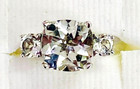 HSN Colleen Lopez Sterling Silver Cushion-Cut & Round White Topaz Ring Size 5 — photo 6