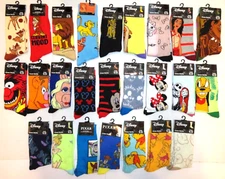 New Disney Characters Movie Nostalgic Novelty Socks Crew Size Mens Womens Unisex