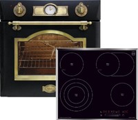 Kaiser Herdset Retro 6355 Em Einbau Backofen Highlight Glaskeramik Kochfeld 60Cm