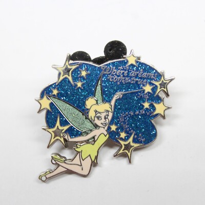 Where Dreams Come True - Tinker Bell Pixie Dust Pin Lapel Enamel Collectible
