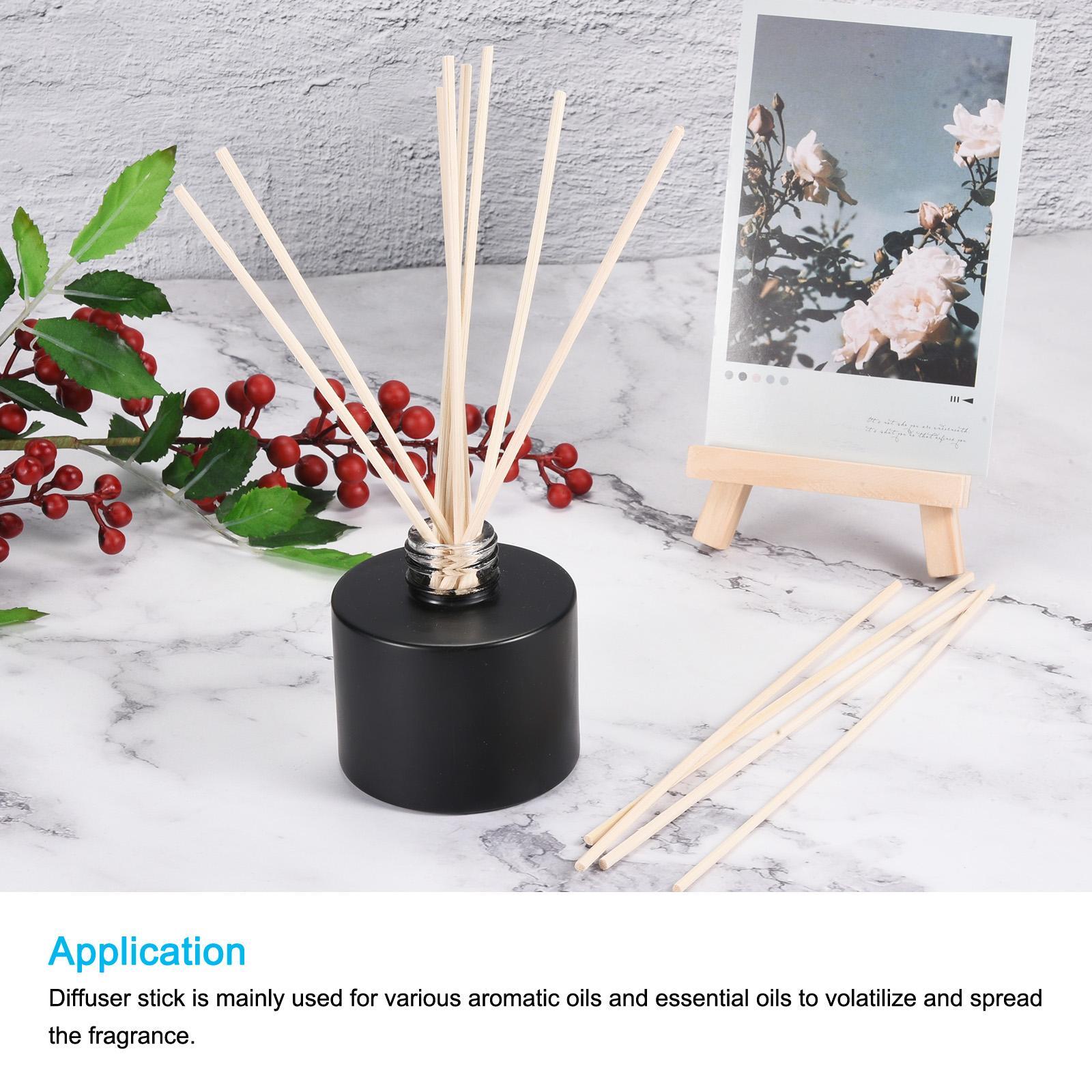 Rattan Wood Diffuser Sticks 8"x3mm for Aroma Fragrance Essential Oil, 50pcs