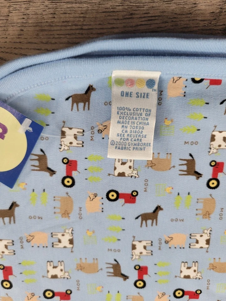 Bebé Niño Niña De Colección Nueva Gymboree Granja Amigos Vaca Tractor Bebé Manta Foto 4 de 4