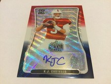 2021 Leaf Metal Draft KJ Costello Rookie Auto /5 Red White Blue