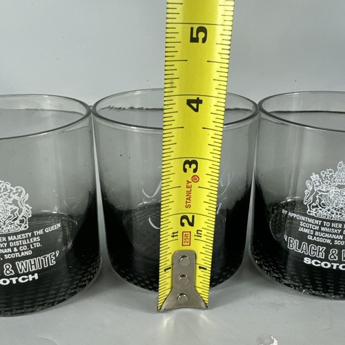 2 Black And White Scotch 1 Kentucky Tavern Whiskey Glasses - Picture 7 of 8