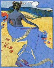 In Summerland Mila von Lüttich 1905 Art Print – Symbolist Decorative Scene