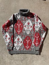 Vintage 90s Flower Knit Sweater L