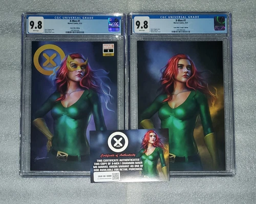 X-Men #1 CGC Graded 9.8 Shannon Maer Comic Mint Trade & Virgin Variant LOT SET