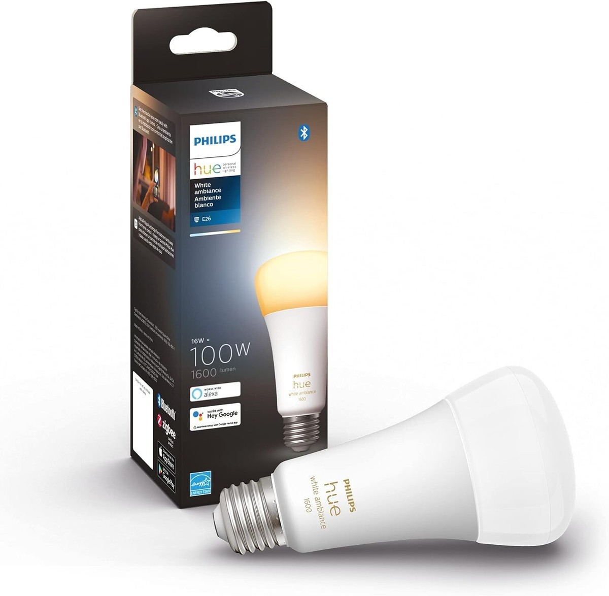 Philips Hue White Ambiance A21 High Lumen Smart Bulb 1600LM-E26