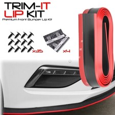 Trim-it Lip Kit Universal Fit Bumper Lip Spoiler Body Kit Wing Red Ford Trim-it Lip Kit Universal Fit Bumper Lip Spoiler Body Kit Wing Red Ford
