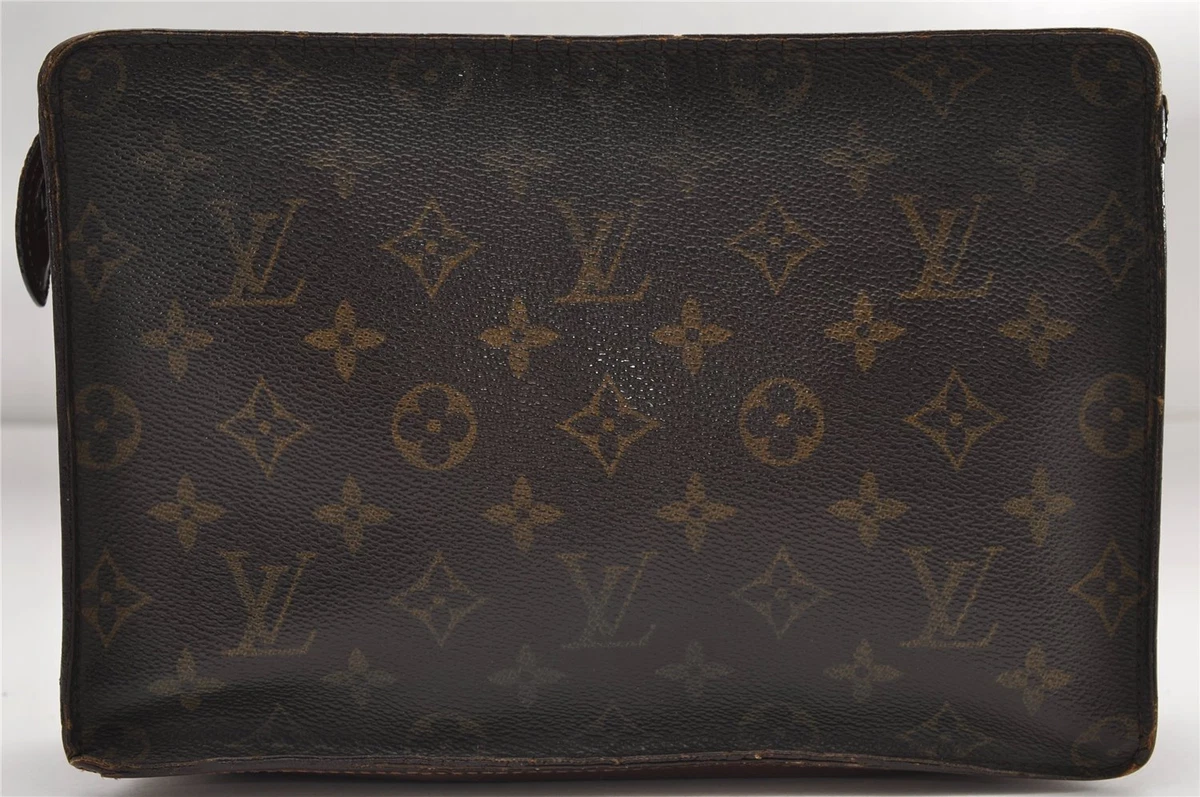 Authentic Louis Vuitton Monogram Pochette Homme Clutch Hand Bag M51795 LV  0867E
