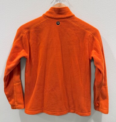 MARMOT Youth Size Large Orange Fleece Full Zip Kids Skiing