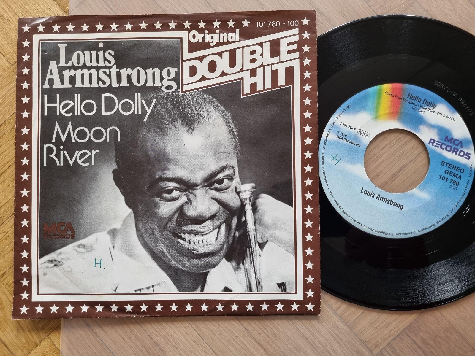 7"" Single Louis Armstrong - Hello Dolly/ Moon river Vinyl Germany