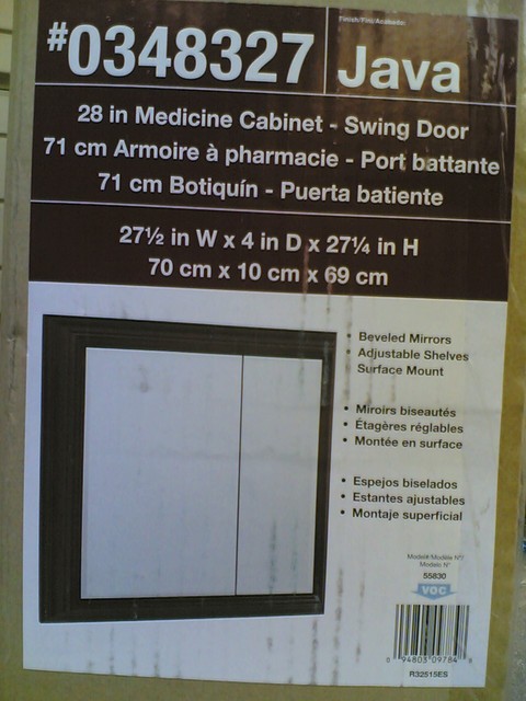 Nib Classy 28 Bathroom Vanity Mirror Medicine Cabinet Java Finish Ebay