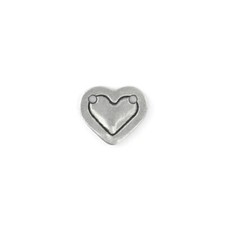 Pewter Stamping Blanks, Heart Border Small, 24 pc- Craft  Jewelry Discs