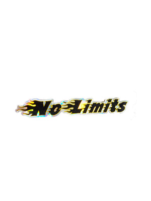 Sticker Adesivo 3D Scritta No Limits HQ, Nero