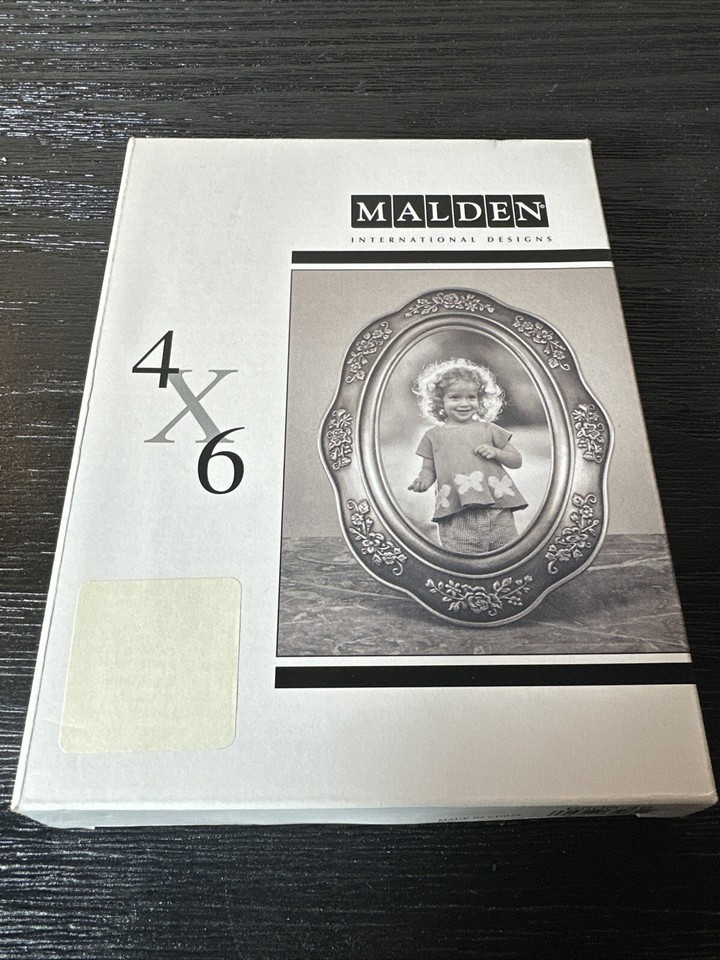 Photo Frame Malden International Design 4x6 Metal Silver Tone Vintage