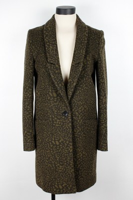 maison scotch leopard coat