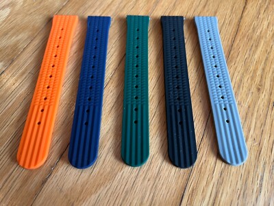WISCASSET WATCH STRAPS - Rubber Waffle Strap (62MAS style) - 5 Colors