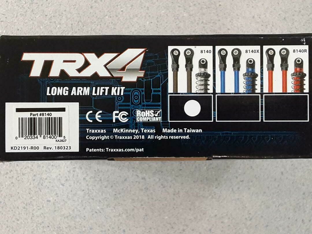 Traxxas 8140 TRX-4 Complete Long Arm Lift Kit Black Brand Traxxas 8140 TRX-4 Complete Long Arm Lift Kit Black Brand