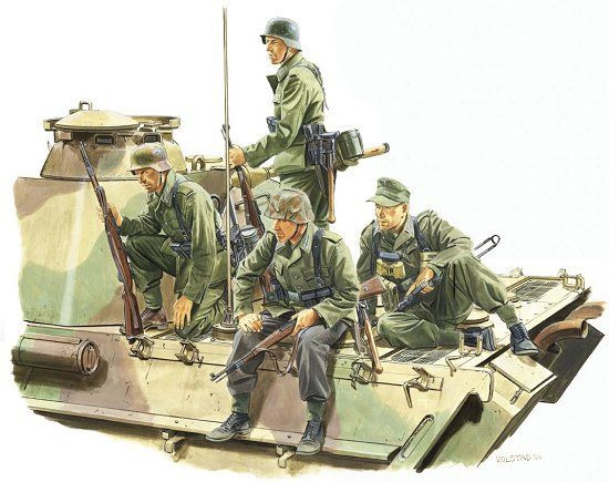 Dragon 1/35 Kit Action Figuren MilitÄR Panzer Riders Lorraine 1944 Modell-image