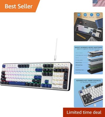 Ergonomic K689 Wired Mechanical Gaming Keyboard with Noise Dampening Technology