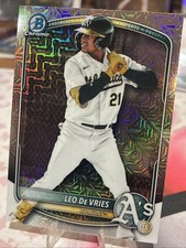 2025 Bowman Draft #BDC-87 Leo De Vries Chrome Mega Mojo Refractor 🧼