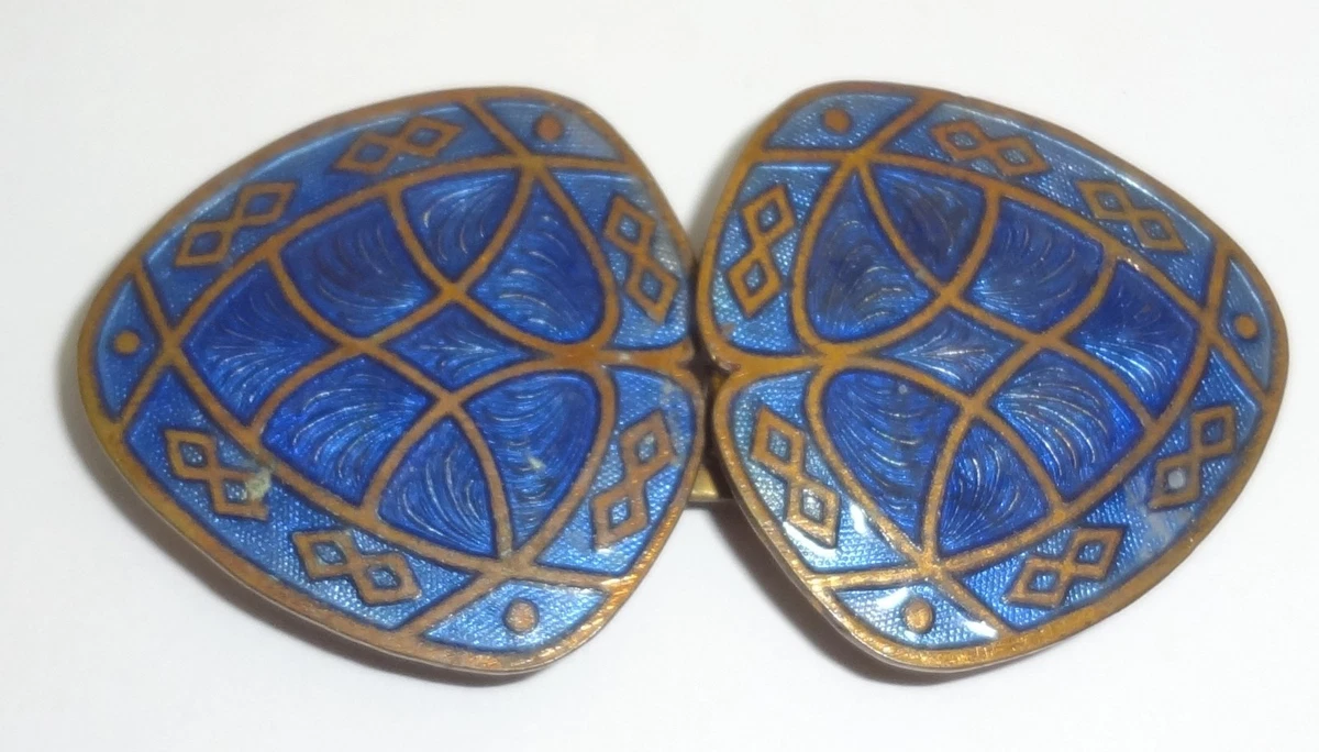 Vintage Pal Kepenyes Signed Blue Sodalite Brass Belt Buckle 3.5\
