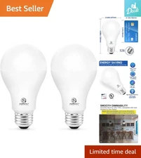 Super Bright 150W Equivalent Dimmable LED Bulb A21 - Soft White 2700K, 2 Pack