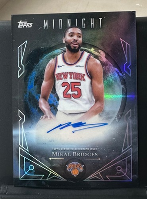 #ad MIKAL BRIDGES 2025 26 TOPPS MIDNIGHT SUN SIGNATURES KNICKS AUTO Q5692 $49.95