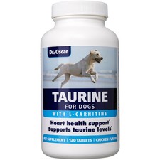 Taurine Supplement for Dogs Meets RDA of 500 mg per 25lbs Weight Unlike 120