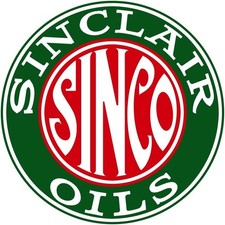 1918 Style Sinclair SINCO Motor Oil NEW Sign: 14" Dia. Round USA STEEL