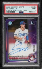 2022 Bowman Draft Chrome Pick Purple Refractor Sean McLain PSA 9 MINT Auto 03ox