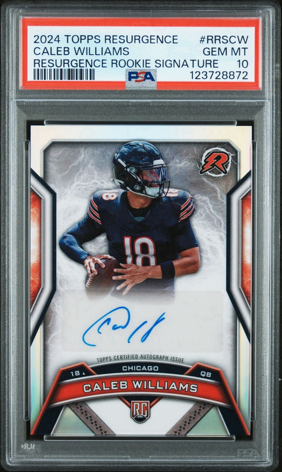 Caleb Williams Topps Resurgence Resurgence Rookie Signatures #RRSCW Base