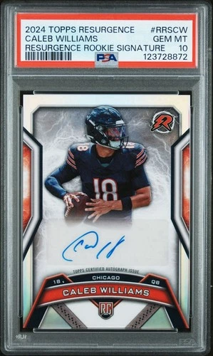 2024 Topps Resurgence CALEB WILLIAMS Rookie Signatures AUTO RC PSA 10 GEM MT