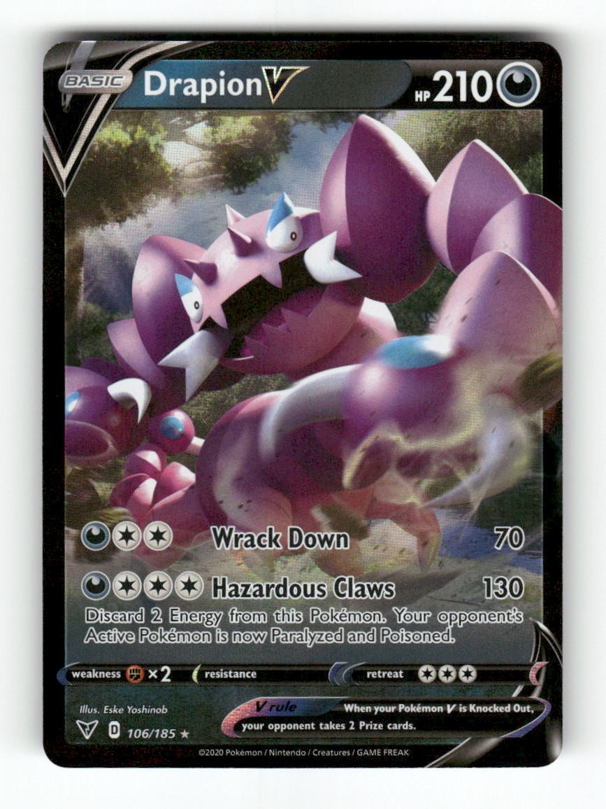 Drapion V - 106/185 - Vivid Voltage - Pokemon - V Rare - Holo NM