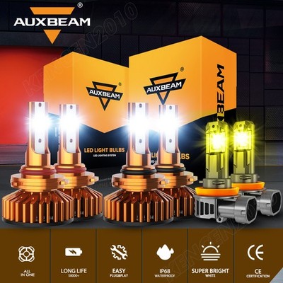 AUXBEAM LED Headlight Fog Bulbs 6500K 3000K For Mitsubishi Lancer 2008-2016 2017