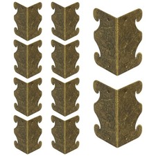 10 Pcs Baseboard Corner Protectors, Decorative Metal Corner Covers, Bronze