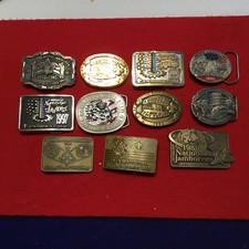 11 PCs National Jamboree Belt Buckles 1973-2010 Exc Cond