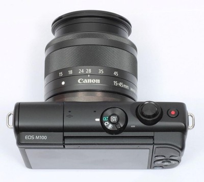 Canon EOS M100 Mirrorless Camera w 15-45mm + 55-200mm Lens Box
