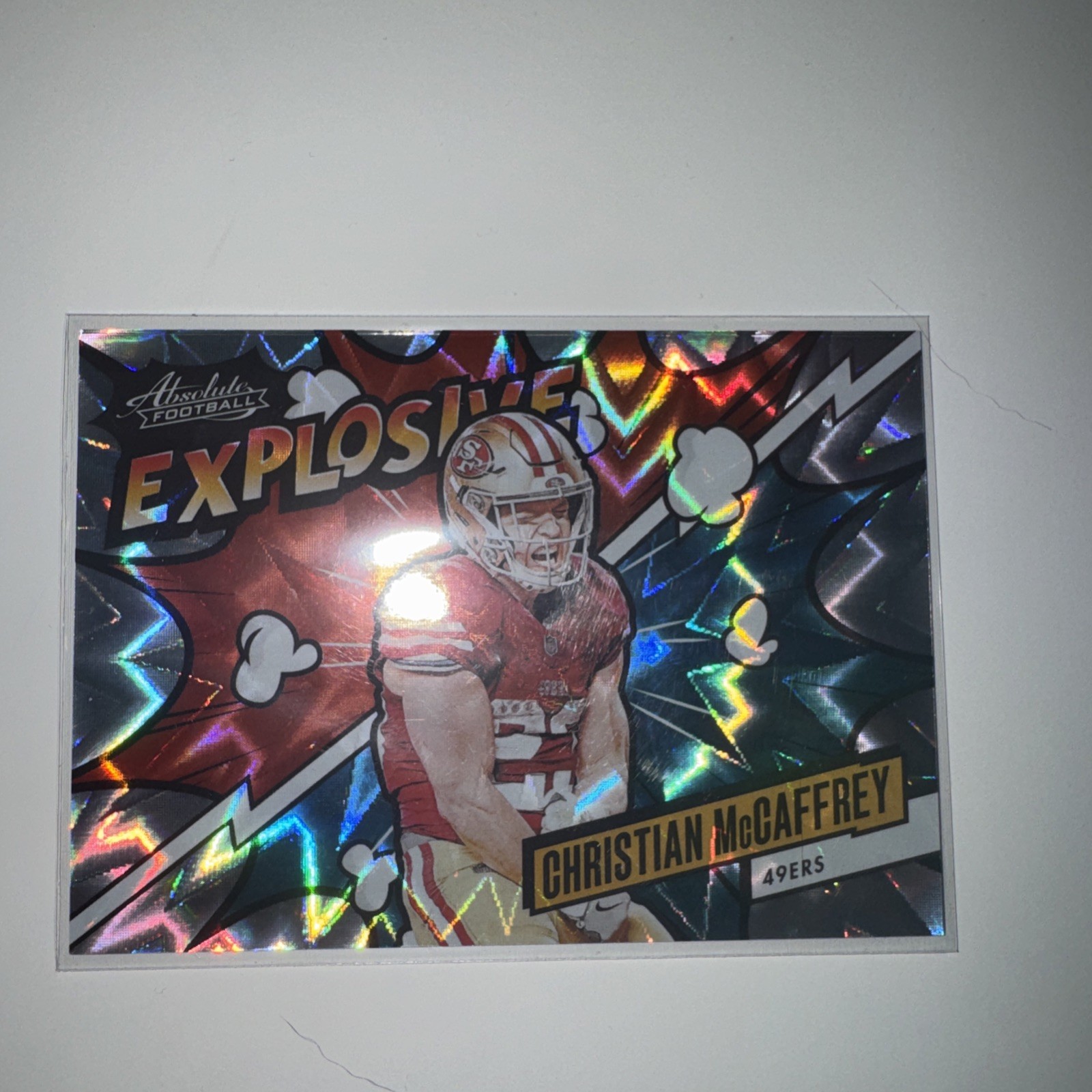 CHRISTIAN MCCAFFREY 2024 PANINI ABSOLUTE FOOTBALL #EX-CMY EXPLOSIVE SP 49ERS