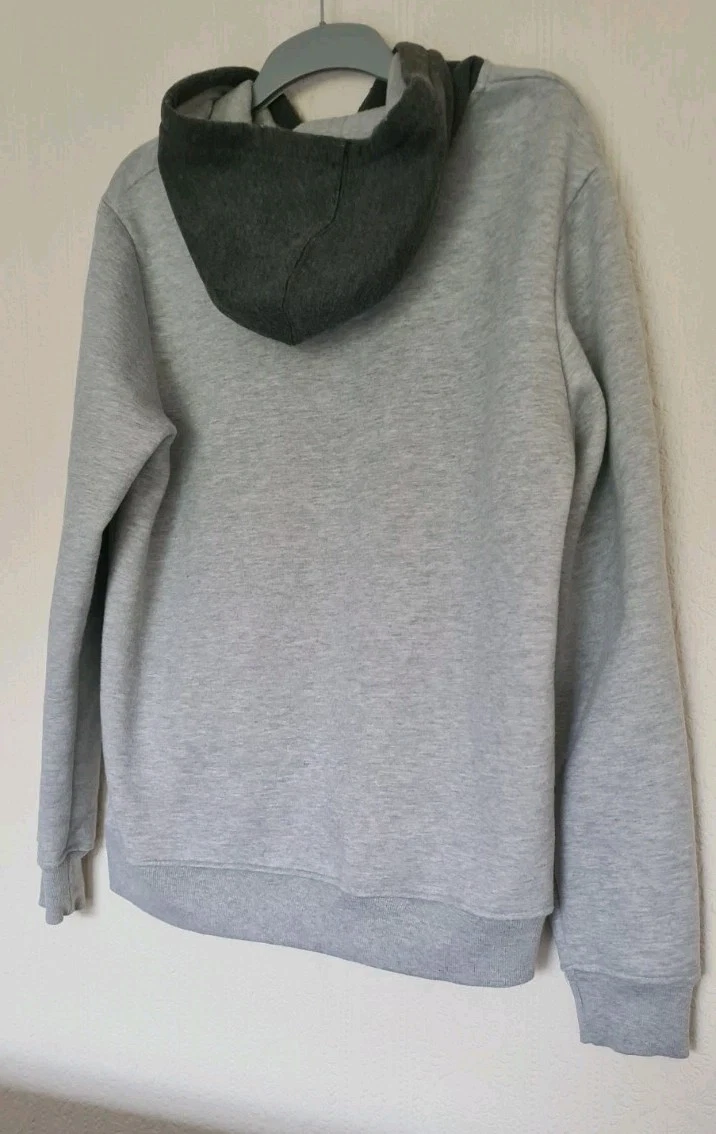 Lee Cooper Hombre Gris Polar Pullover Sudadera con Capucha Con Logo, Talla M 44-46PECHO